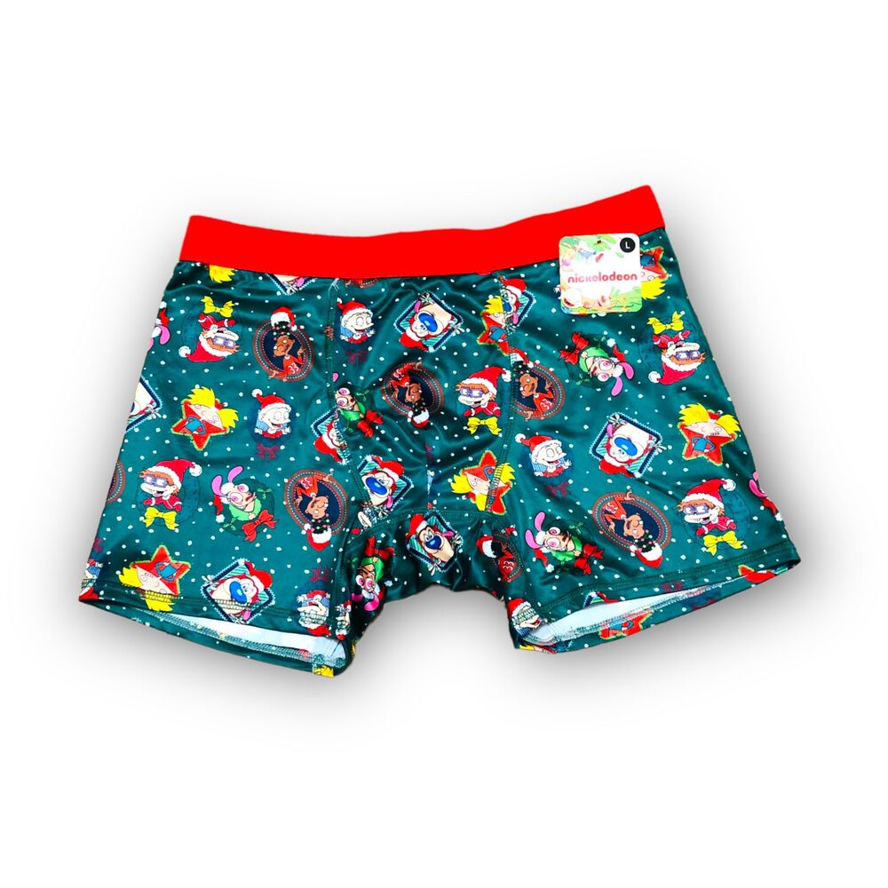 Nickelodeon Characters Men's Christmas Boxer Briefs - Small